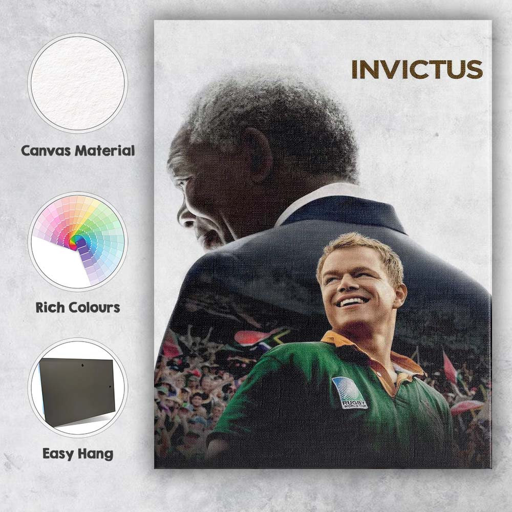 Inspirational Sports Leadership Rugby Portrait Cinematic Artwork Canvas Wall Art Print Decor Picture Ready to Hang