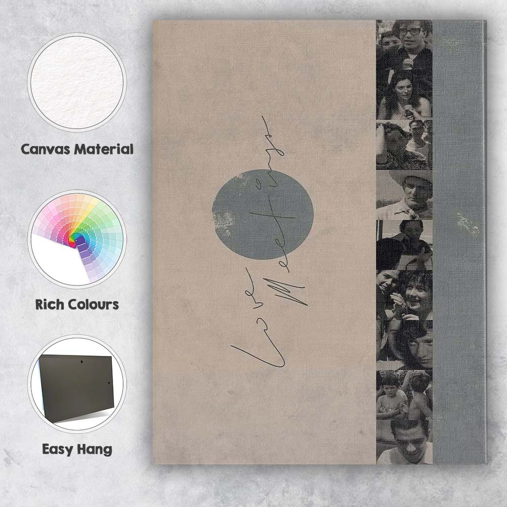 Abstract Neutral Tones Independent Cinema Collage Portrait Artwork Canvas Wall Art Print Decor Picture Ready to Hang