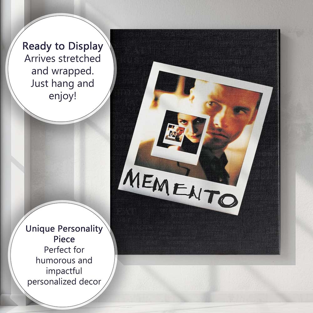 Psychological Thriller Polaroid Photo Collage Sepia Portrait Canvas Wall Art Print Decor Picture Ready to Hang