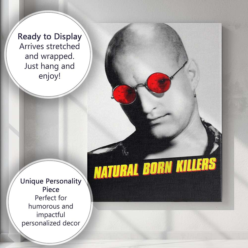 Red Lens Portrait Pop Art Neo Noir Monochrome Character Design Canvas Wall Art Print Decor Picture Ready to Hang