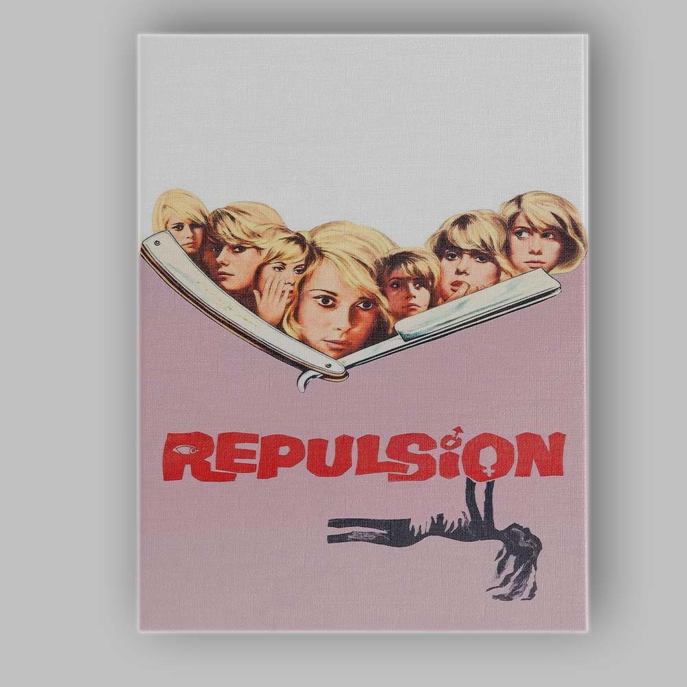 Repulsion Surreal Psychological Horror Blonde Woman Razor Artwork Canvas Wall Art Print Decor Picture Ready to Hang