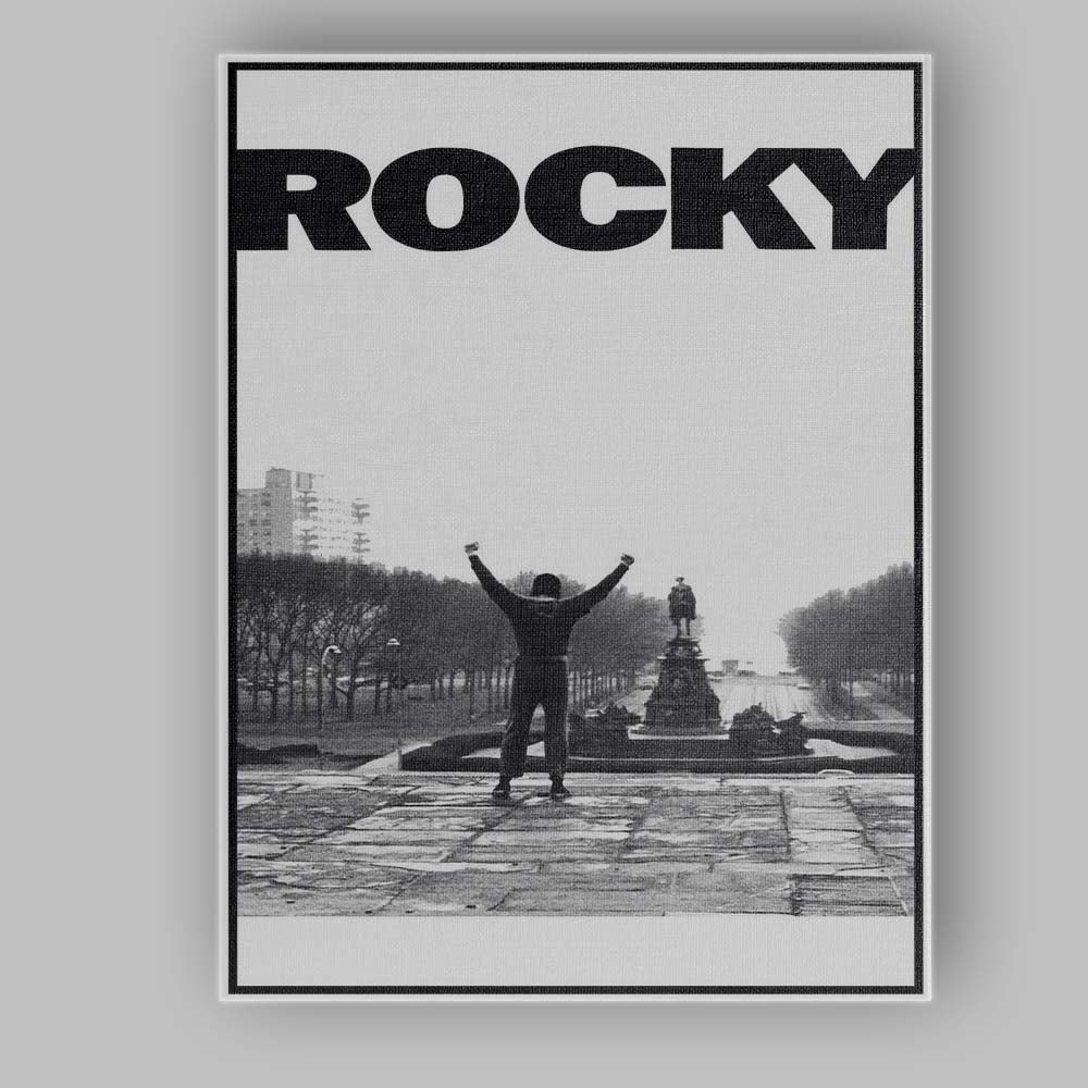 Black And White Inspirational Boxer Victory Urban Landmark Canvas Wall Art Print Decor Picture Ready to Hang