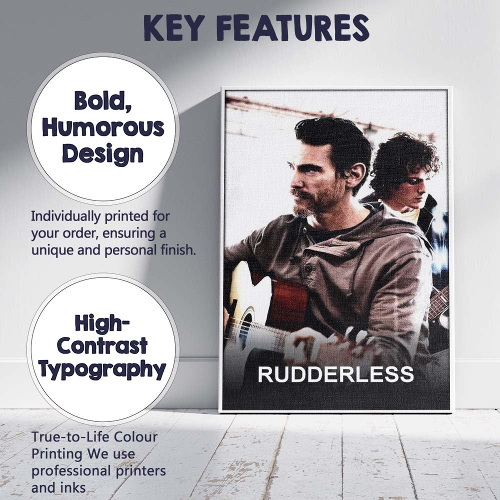 Rudderless Acoustic Music Drama Guitarist Portrait Contemporary Film Poster Canvas Wall Art Print Decor Picture Ready to Hang