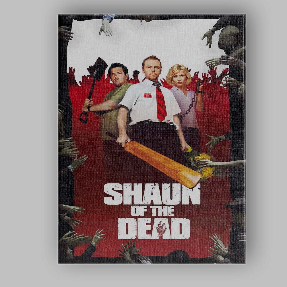 Cult Zombie Comedy Horror Red and Black Movie Inspired Canvas Wall Art Print Decor Picture Ready to Hang