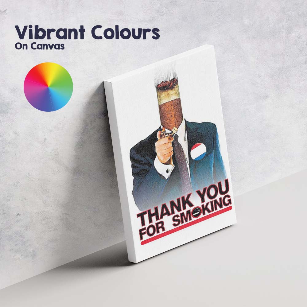 Satirical Smoking Lobbyist Conceptual Film Poster Graphic Pop Art Design Canvas Wall Art Print Decor Picture Ready to Hang