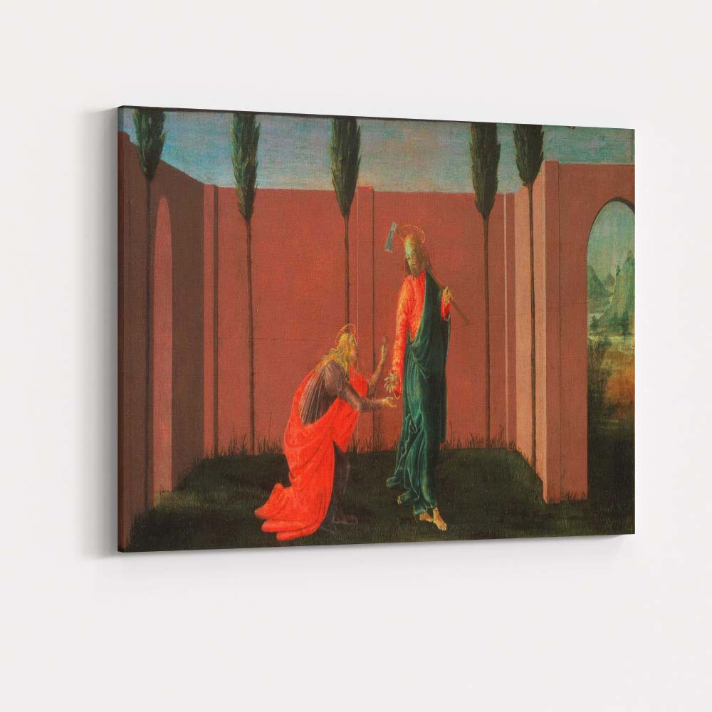 Early Renaissance Noli Me Tangere Religious Garden Scene With Christ Canvas Wall Art Print Decor Picture Ready to Hang
