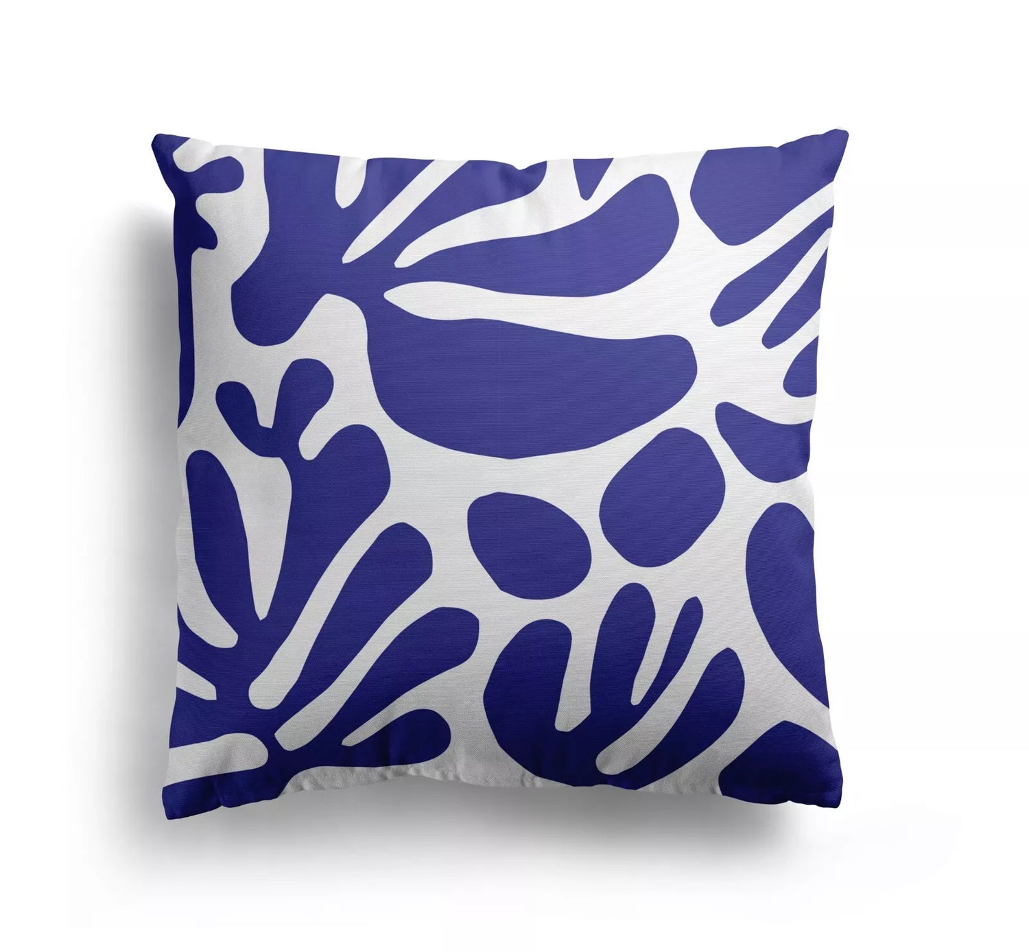 Blue Matisse Leaves Cushion