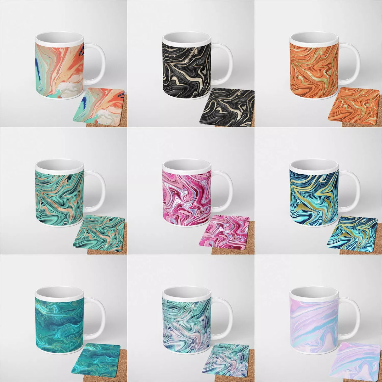 Liquid Marble Abstract Mug