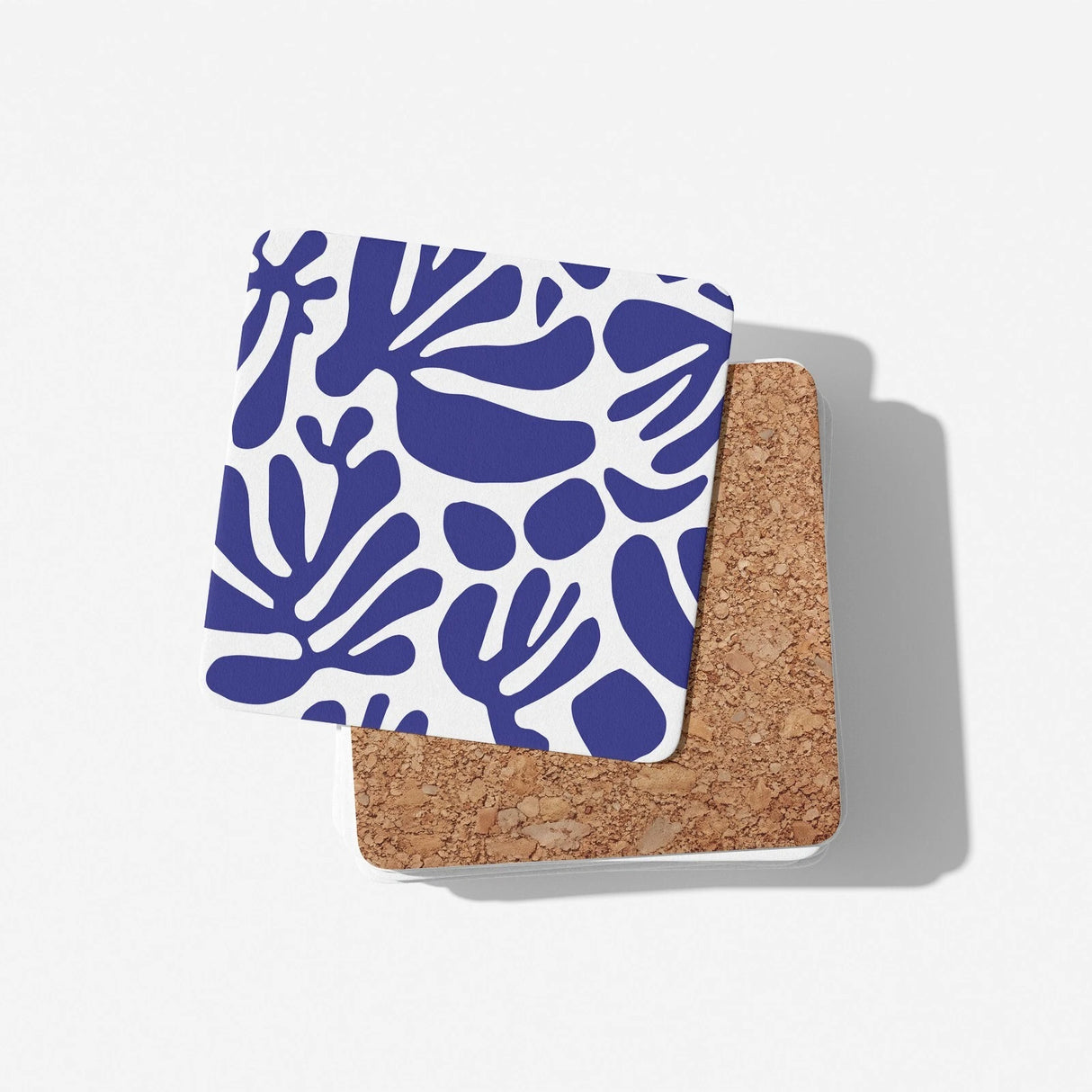 Blue Matisse Leaves Coasters