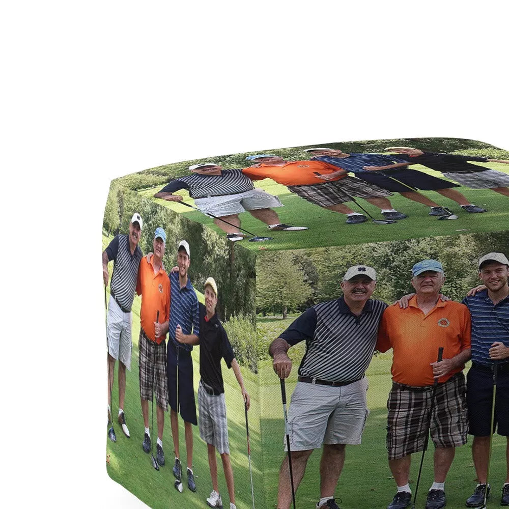 Upload Your Own Photo Novelty Custom Ottoman Filled Pouffe Inc Washable Cover