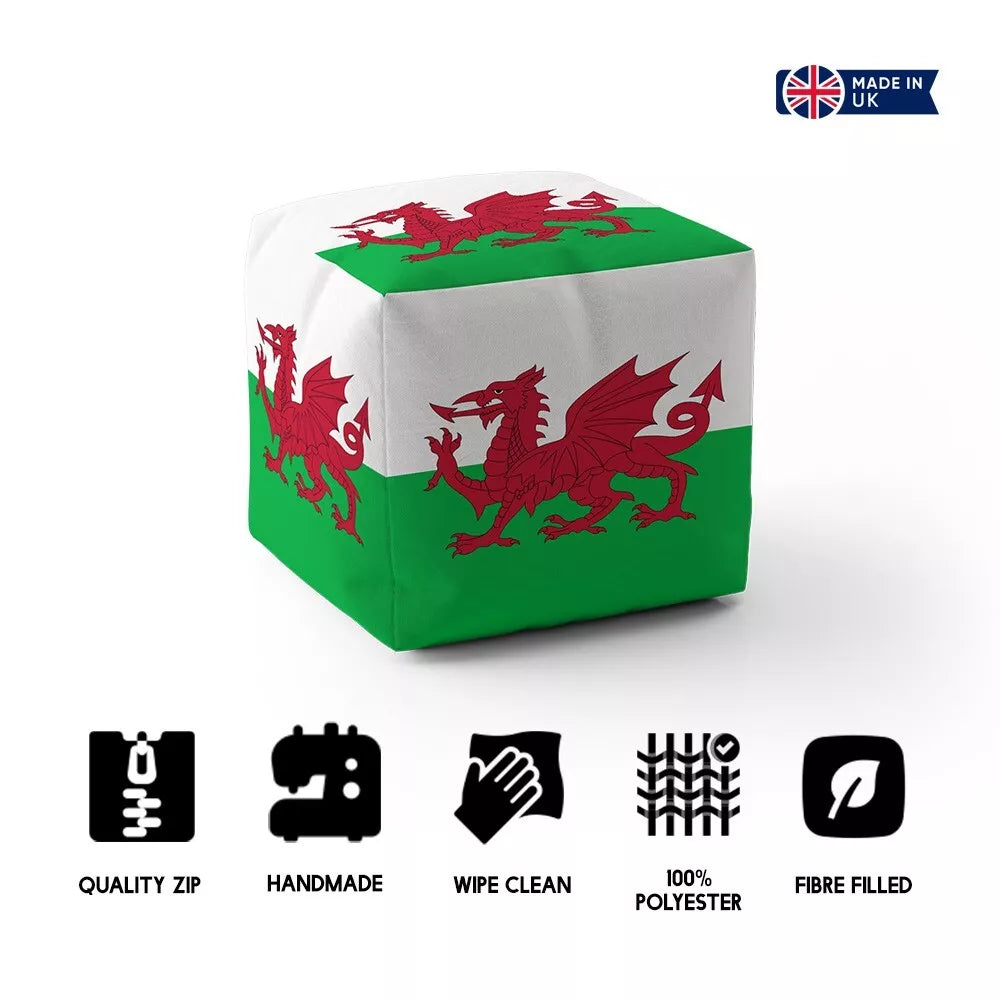 Wales Welsh Flag Pouffe