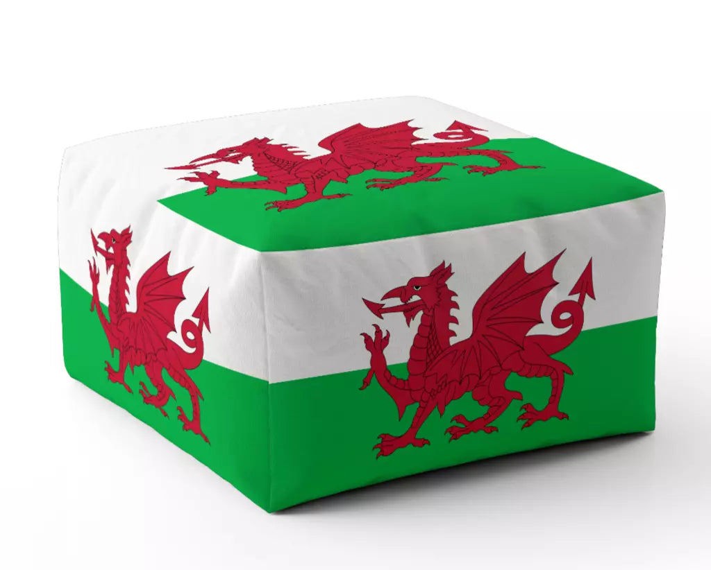 Wales Welsh Flag Pouffe