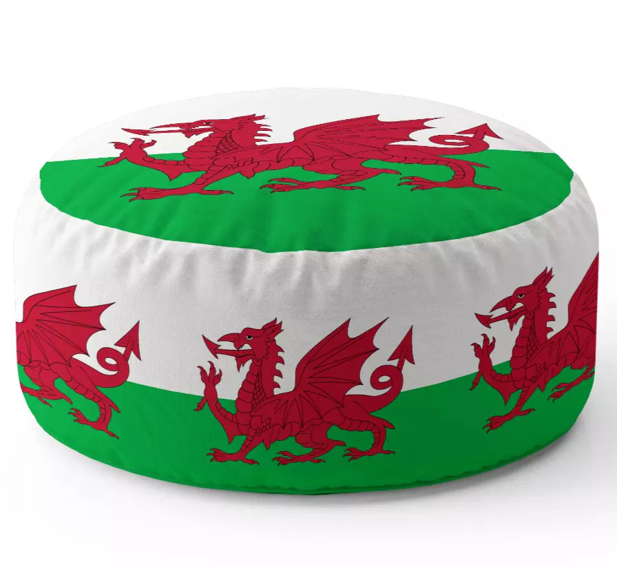 Wales Welsh Flag Pouffe
