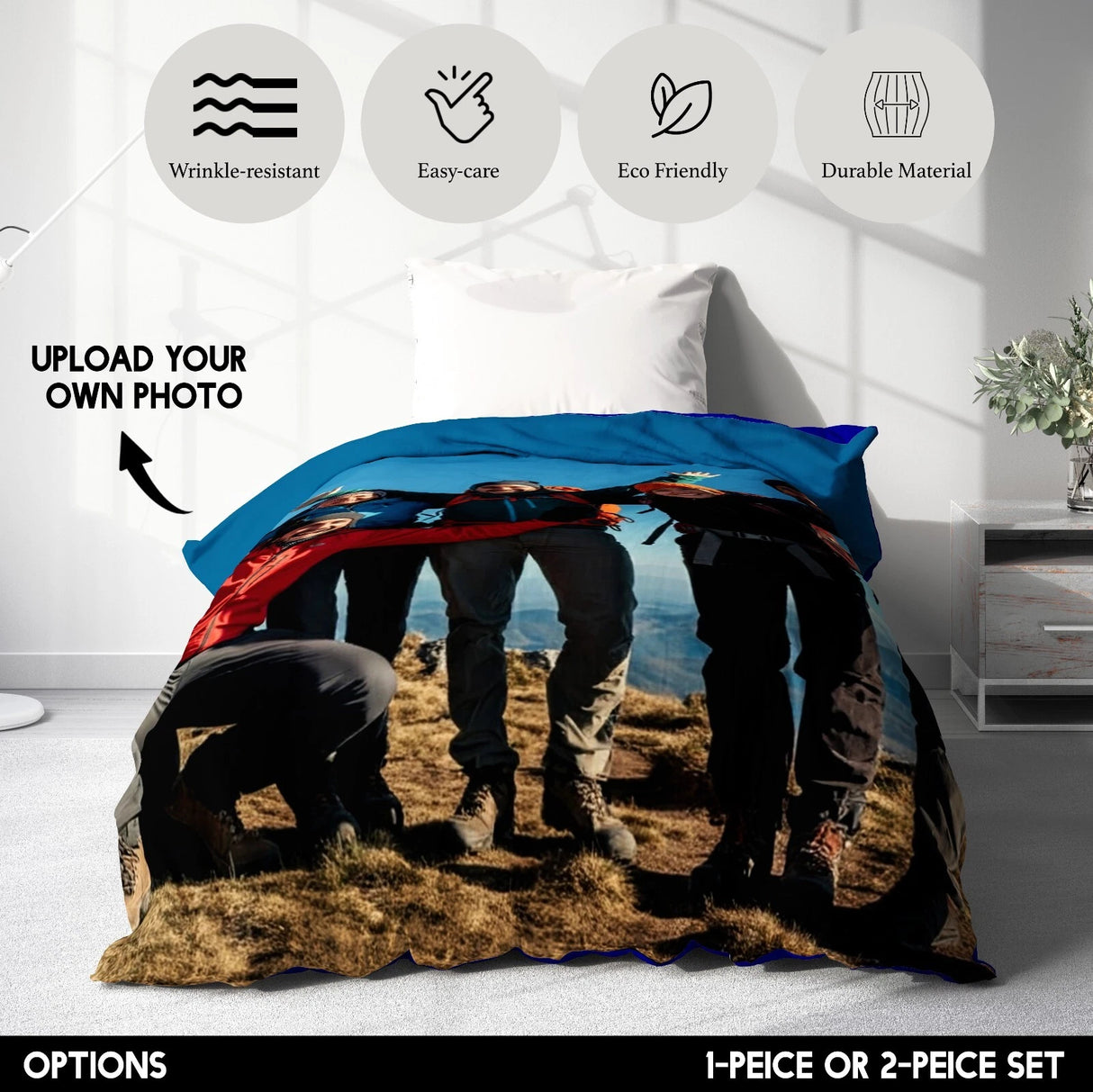 Upload Your Own Photo Personalised Customised Soft Single Size Bed Duvet Cover