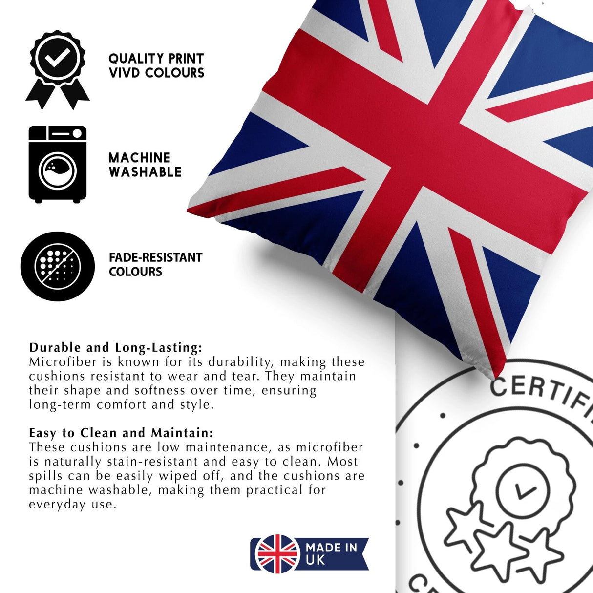 Union Jack UK Flag Cushion