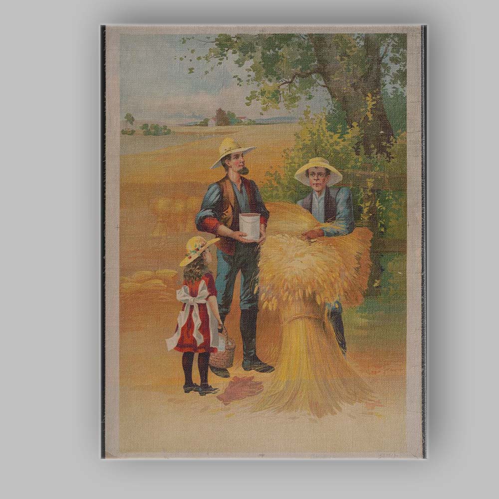 Traditional Farm Harvest Wheat Sheaves Rural Scene Canvas Wall Art Print Decor Picture Ready to Hang