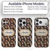 Fluffy Orange Kittens Seamless Printed Design Custom Name Protective Phone Case Mobile Cover Durable Everyday Smartphone Shock Resistant