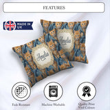 Custom Name Painterly Orange Kitten Cluster Pattern Rich Texture Square Filled Cushion Throw Pillow Sofa Bed Home Decor Zip Washable UK Made