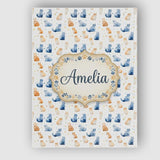 Personalised Name Soft Watercolor Blue and Custom  Unique Gift Idea Elegant Feature Canvas Wall Art Print Decor Picture Ready to Hang