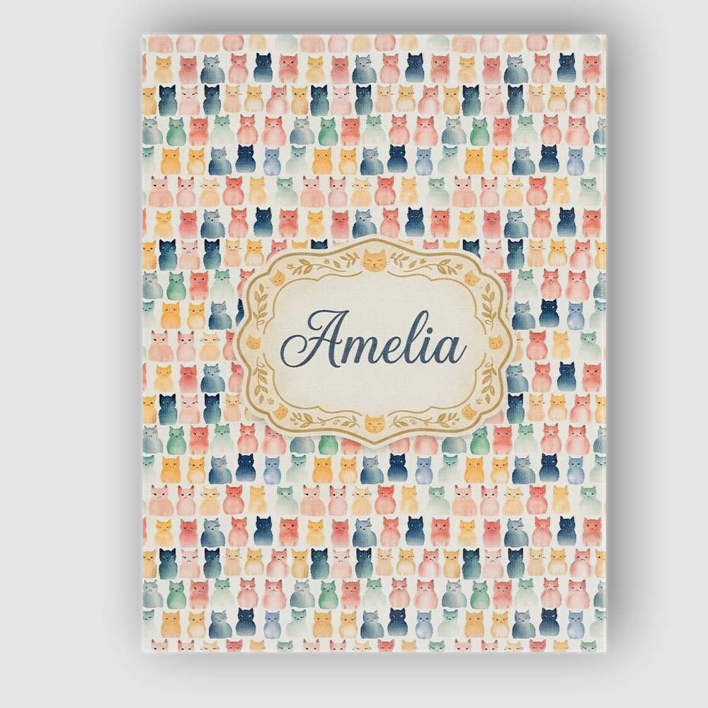 Personalised Name Pastel Watercolor Cute Custom  Unique Gift Idea Elegant Feature Canvas Wall Art Print Decor Picture Ready to Hang