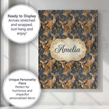 Personalised Name Majestic Kudu Antelope Custom  Unique Gift Idea Elegant Feature Canvas Wall Art Print Decor Picture Ready to Hang