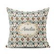 Custom Name Geometric Antelope Head Art Deco Style Seamless Name Square Filled Cushion Throw Pillow Sofa Bed Home Decor Zip Washable UK Made