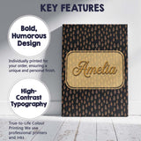 Personalised Name Elegant Gold Leaf Motif Custom  Bespoke Decorative Contemporary Canvas Wall Art Print Decor Picture Ready to Hang