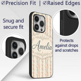 Delicate Bare Trees with Blush Foliage Seamless Custom Name Protective Phone Case Mobile Cover Durable Everyday Smartphone Shock Resistant