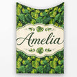 Lush Tropical Monstera Leaves on Dark Background Seamless Custom  Personalised Custom Name Super Soft Fleece Blanket Bed Sofa Throw