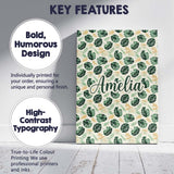 Personalised Name Tropical Leaves Mix with Custom  Unique Gift Idea Elegant Feature Canvas Wall Art Print Decor Picture Ready to Hang