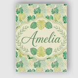 Personalised Name Soft Pastel Tropical Custom  Modern Room Accent Elegant Feature Canvas Wall Art Print Decor Picture Ready to Hang