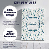 Personalised Name Watercolor Peacock Birds Custom  Unique Gift Idea Elegant Feature Canvas Wall Art Print Decor Picture Ready to Hang