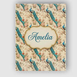 Personalised Name Classic Peacock Birds on Custom  Unique Gift Idea Elegant Feature Canvas Wall Art Print Decor Picture Ready to Hang
