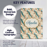 Personalised Name Classic Peacock Birds on Custom  Unique Gift Idea Elegant Feature Canvas Wall Art Print Decor Picture Ready to Hang