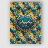Personalised Name Vibrant Abstract Peacock Custom  Unique Gift Idea Elegant Feature Canvas Wall Art Print Decor Picture Ready to Hang
