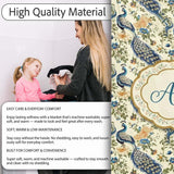 Classic Peacock Birds with Floral Motif Vintage Style Seamless  Personalised Custom Name Super Soft Fleece Blanket Bed Sofa Throw