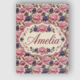 Personalised Name Soft Peony Flowers in Custom  Modern Room Accent Elegant Feature Canvas Wall Art Print Decor Picture Ready to Hang