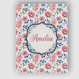 Personalised Name Soft Pink Watercolor Custom  Modern Room Accent Elegant Feature Canvas Wall Art Print Decor Picture Ready to Hang
