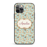 Cute Golden Retriever Puppies with Printed Design Custom Name Protective Phone Case Mobile Cover Durable Everyday Smartphone Shock Resistant