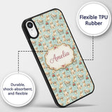 Cute Golden Retriever Puppies with Printed Design Custom Name Protective Phone Case Mobile Cover Durable Everyday Smartphone Shock Resistant