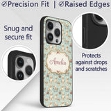 Cute Golden Retriever Puppies with Printed Design Custom Name Protective Phone Case Mobile Cover Durable Everyday Smartphone Shock Resistant