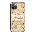 Cute Mixed Breed Puppies with Floral Accents Custom Name Protective Phone Case Mobile Cover Durable Everyday Smartphone Shock Resistant