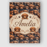 Personalised Name Realistic Golden Brown Custom  Unique Gift Idea Elegant Feature Canvas Wall Art Print Decor Picture Ready to Hang
