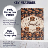 Personalised Name Realistic Golden Brown Custom  Unique Gift Idea Elegant Feature Canvas Wall Art Print Decor Picture Ready to Hang