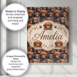 Personalised Name Realistic Golden Brown Custom  Unique Gift Idea Elegant Feature Canvas Wall Art Print Decor Picture Ready to Hang