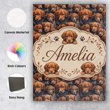 Personalised Name Realistic Golden Brown Custom  Unique Gift Idea Elegant Feature Canvas Wall Art Print Decor Picture Ready to Hang