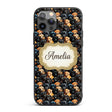 Black and Golden Labrador Puppies Packed Seamless Custom Name Protective Phone Case Mobile Cover Durable Everyday Smartphone Shock Resistant