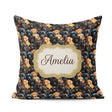Custom Name Black Golden Labrador Puppies Packed Seamless Custom Square Filled Cushion Throw Pillow Sofa Bed Home Decor Zip Washable UK Made