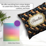 Custom Name Black Golden Labrador Puppies Packed Seamless Custom Square Filled Cushion Throw Pillow Sofa Bed Home Decor Zip Washable UK Made