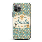 Cute Cartoon Puppy Dogs with Decorative Design Custom Name Protective Phone Case Mobile Cover Durable Everyday Smartphone Shock Resistant